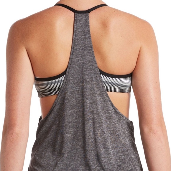 Women’s Nike Texture Stripe Layered Swim Tankini Top Size M - Picture 3 of 7